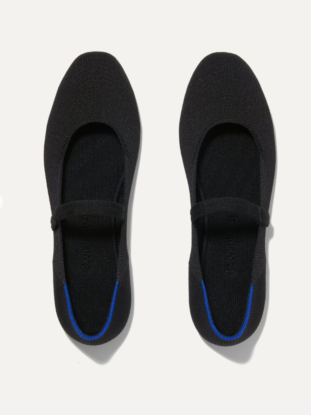 Rothy's Black Mary Jane Square Flats Strap Size Black Size 9.5